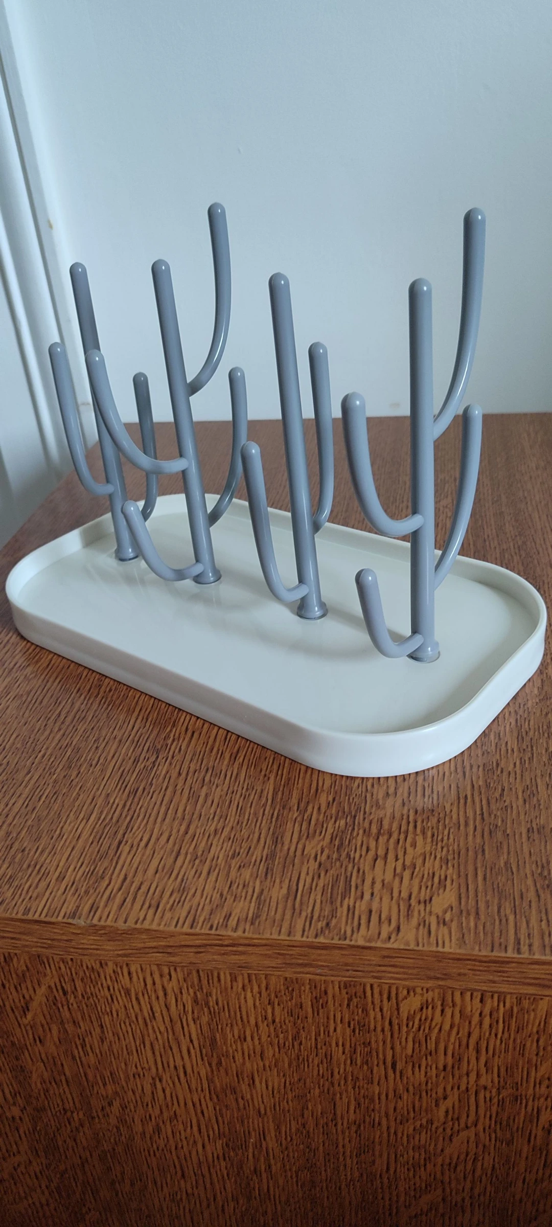Égouttoir à biberons / séchoir design "Cactus" - Blanc et gris – photo 2